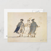 Drei verdeckte Zahlen im Karnevals-Kostüm (Stift Postkarte (Vorne/Hinten)