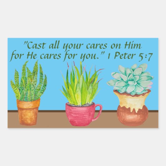 Drei verschiedene Aquarellfarben-Aufkleber Rechteckiger Aufkleber (Vorderseite)