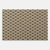 Drei verschiedene Art-Déco-Streifenpapiere Geschenkpapier Set (Vorderseite 2)