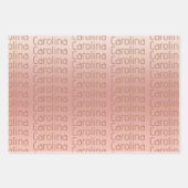 Drei verschiedene Designs für Ihren Namen Feminine Geschenkpapier Set (Vorderseite 2)