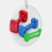 Drei verschiedene Dumbbells Keramik Ornament (Rechts)