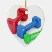 Drei verschiedene Dumbbells Keramikornament (Rechts)