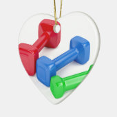 Drei verschiedene Dumbbells Keramikornament (Links)