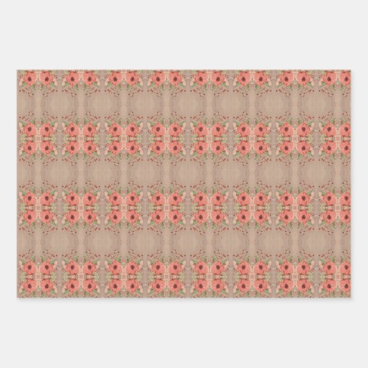 Drei verschiedene Muster Blatt Wrap (Vorderseite 3)