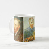 Drei verschiedene Selbstportraits von Vincent van Kaffeetasse (Vorderseite Links)