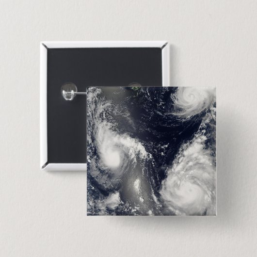 Drei verschiedene Taifune Button (Vorne & Hinten)