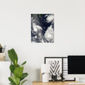 Drei verschiedene Taifune Poster (Heimbüro)