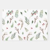 Drei verschiedene Weihnachtsmuster Geschenkpapier Set (Vorderseite 3)