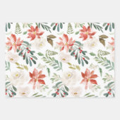 Drei verschiedene Weihnachtsmuster Geschenkpapier Set (Vorderseite)