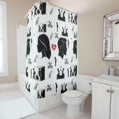 Drei verschollene Kurven Duschvorhang (Beispiel)