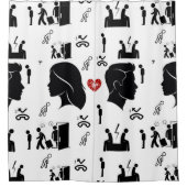 Drei verschollene Kurven Duschvorhang (Vorderseite)