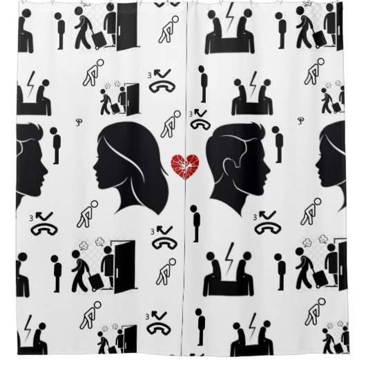 Drei verschollene Kurven Duschvorhang (Vorderseite)