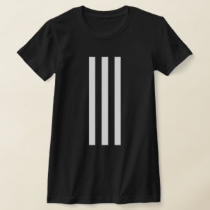 Drei vertikale Linien Minimalistische geometrische T-Shirt