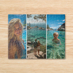 Drei vertikale Streifen Boho-Foto 11x14 Puzzle