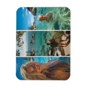 Drei vertikale Streifen Boho-Foto Magnet (Vertikal)