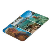 Drei vertikale Streifen Boho-Foto Magnet (Linke Seite)