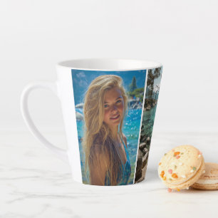 Drei vertikale Streifen Boho-Foto Milchtasse