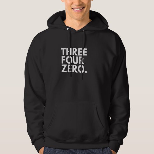 DREI VIER NULL Gebietscode 340 Amerikanische Jungf Hoodie (Vorderseite)