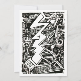 Drei Viertel Flachkarte