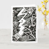 Drei Viertel Karte (Gelbe Blume)