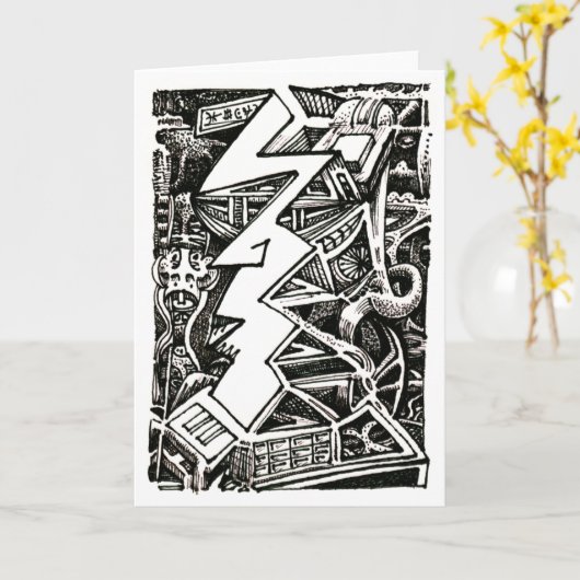 Drei Viertel Karte (Gelbe Blume)