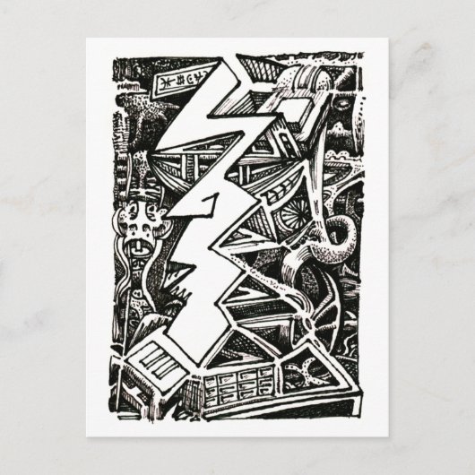 Drei Viertel Postkarte (Vorderseite)