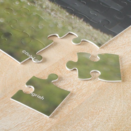 Drei Viertelpferde Stehend in der Nebel Puzzle (Seite)