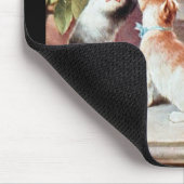 Drei viktorianische Kätzchen Mousepad (Ecke)