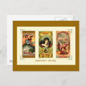 Drei Vintage Cigar Labels Virginia Postkarte (Vorne/Hinten)