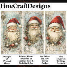 Drei Vintage Viktorianische Jolly Santas AN9 Decou