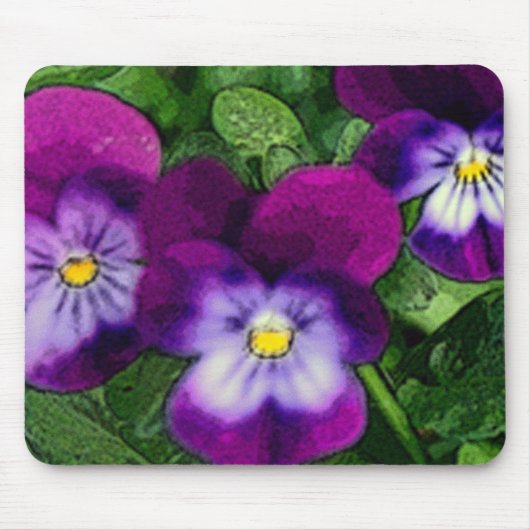 Drei Violetten Mousepad (Vorne)