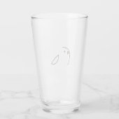 Drei Vögel auf dem Draht Glas (Rückseite)