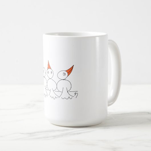 Drei Vögel auf dem Draht Kaffeetasse (VorderseiteRechts)