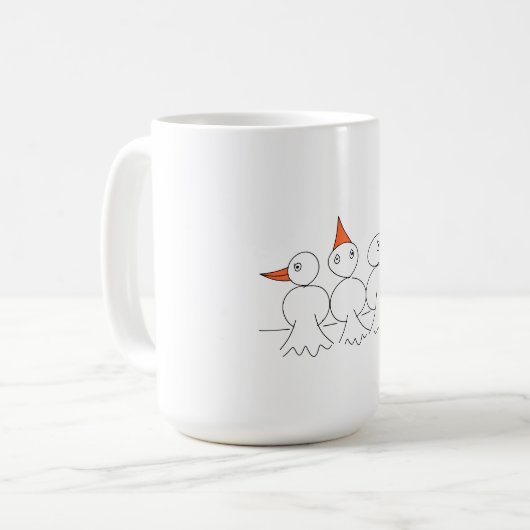 Drei Vögel auf dem Draht Kaffeetasse (Vorderseite Links)