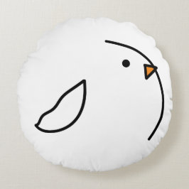 Drei Vögel auf dem Draht Rundes Kissen