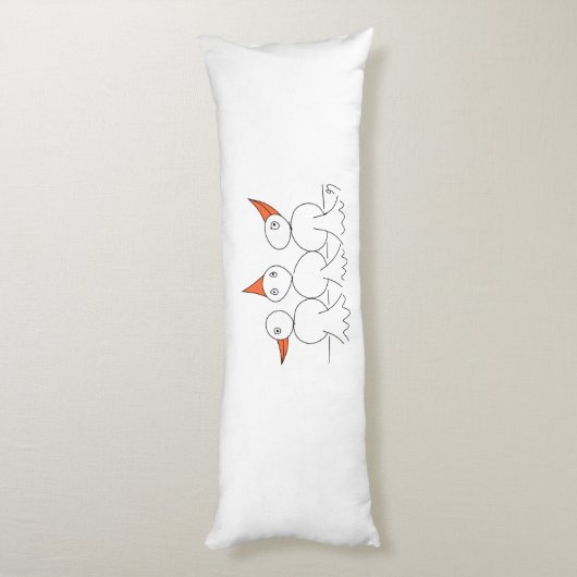 Drei Vögel auf dem Draht Seitenschläferkissen (Rückseite (Vertikal))