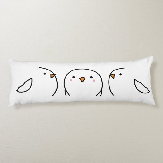 Drei Vögel auf dem Draht Seitenschläferkissen (Rückseite)