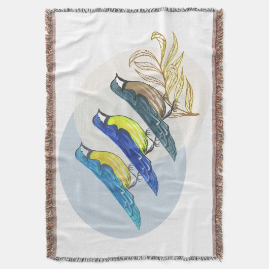 Drei Vögel Decke (Vorderseite Vertikal)