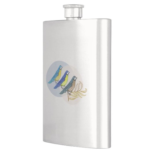 Drei Vögel Flachmann (Links)