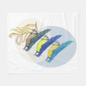 Drei Vögel Fleecedecke (Vorderseite (Horizontal))