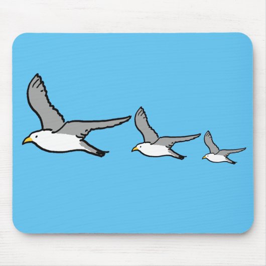 Drei Vögel fliegen hoch Mousepad (Vorne)