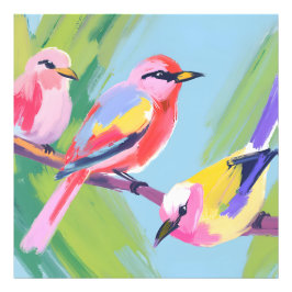 Drei Vögel Fotodruck