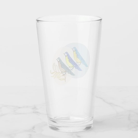 Drei Vögel Glas (Rückseite)