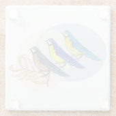 Drei Vögel Glasuntersetzer (Rückseite)