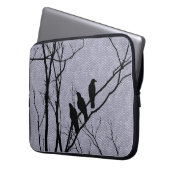 Drei Vögel, kundenspezifische Farbhülse Laptopschutzhülle (Vorderseite Links)