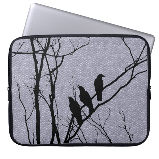 Drei Vögel, kundenspezifische Farbhülse Laptopschutzhülle (Vorderseite)
