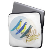 Drei Vögel Laptopschutzhülle (Vorderseite Links)