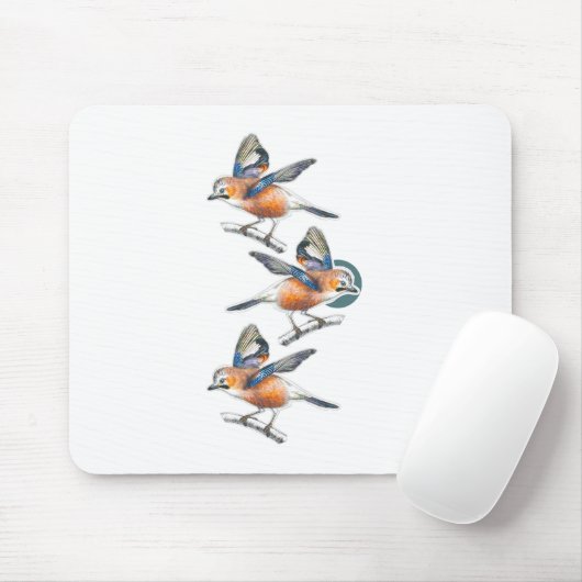 Drei Vögel Mousepad (Mit Mouse)