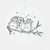 Drei Vögel Ornament Aus Metall (Rückseite)