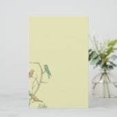 Drei Vögel sprechen ~ Stationery/Letterhead Briefpapier (Stehend Vorderseite)